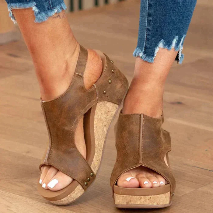 Astrid | Chic and Cozy Wedge Heel Sandals