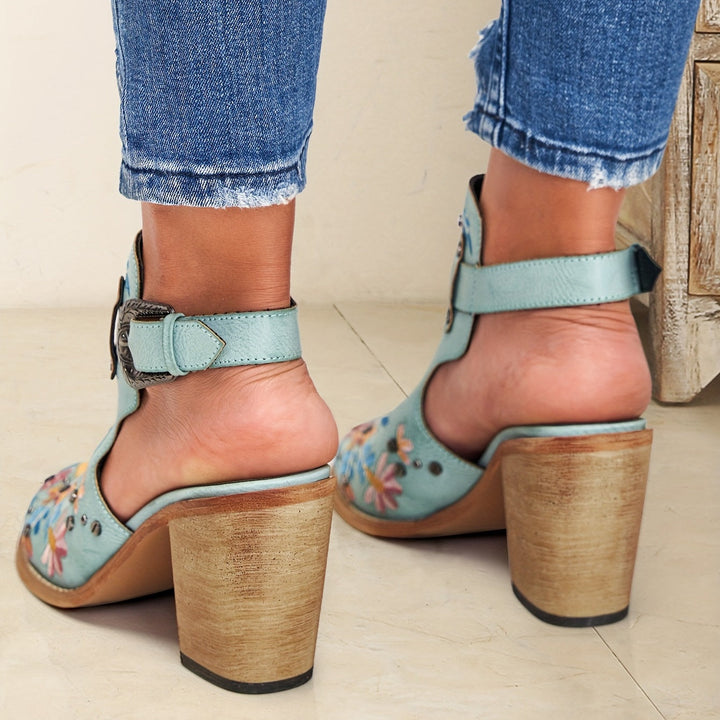 Rosine | Retro Floral Ankle Boots