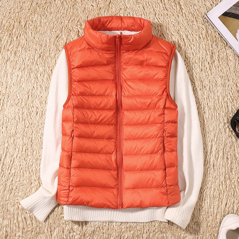 Galora - Stylish Vest Featuring White Duck Feathers