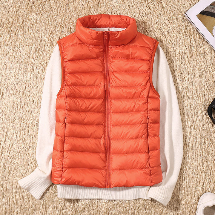 Galora - Stylish Vest Featuring White Duck Feathers