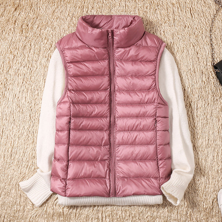 Galora - Stylish Vest Featuring White Duck Feathers