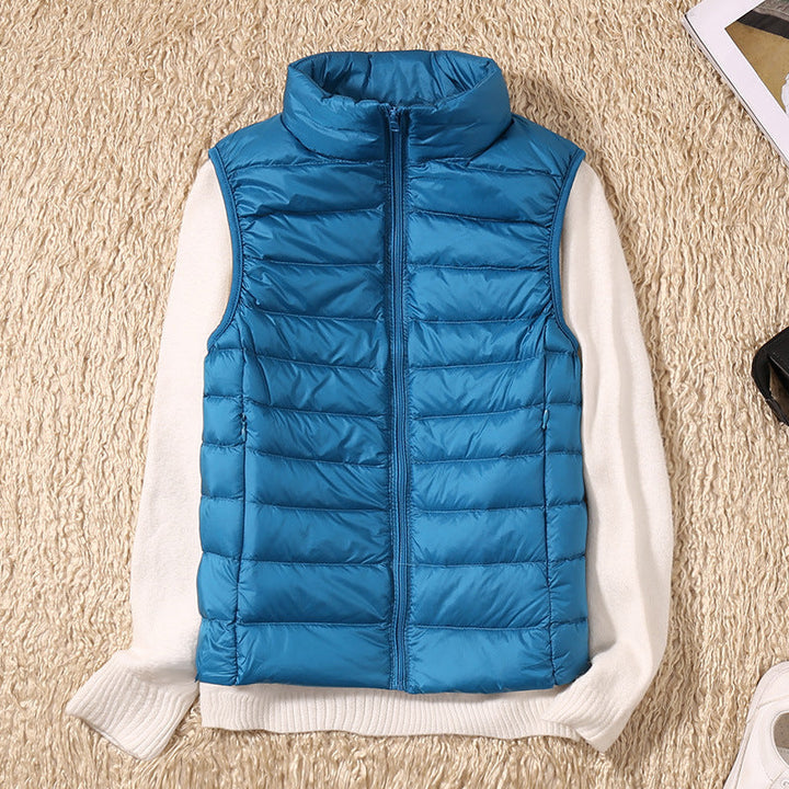 Galora - Stylish Vest Featuring White Duck Feathers