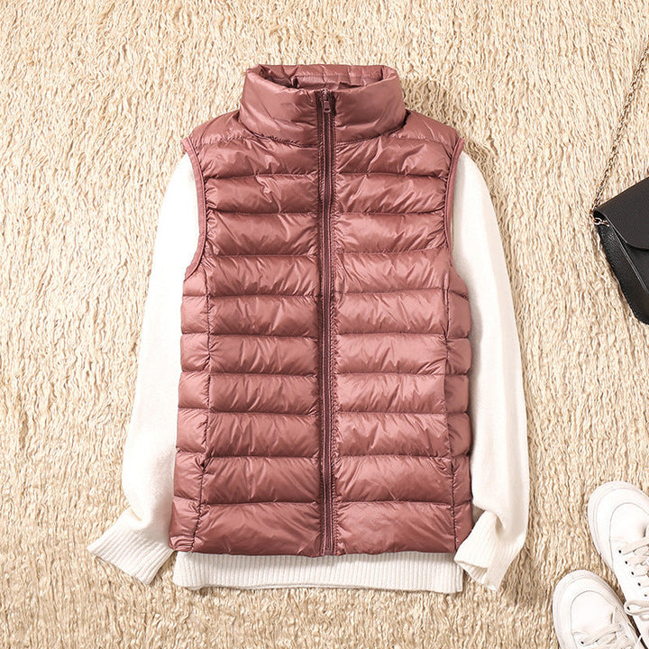 Galora - Stylish Vest Featuring White Duck Feathers