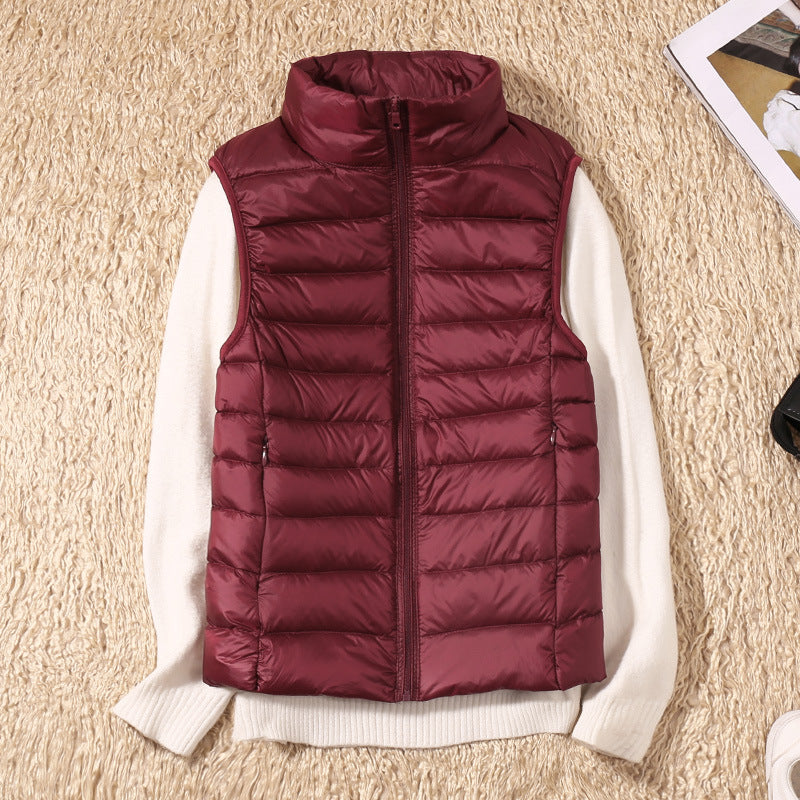 Galora - Stylish Vest Featuring White Duck Feathers