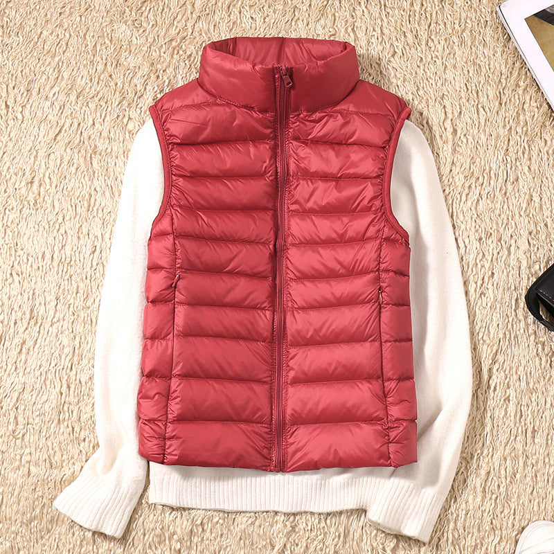Galora - Stylish Vest Featuring White Duck Feathers