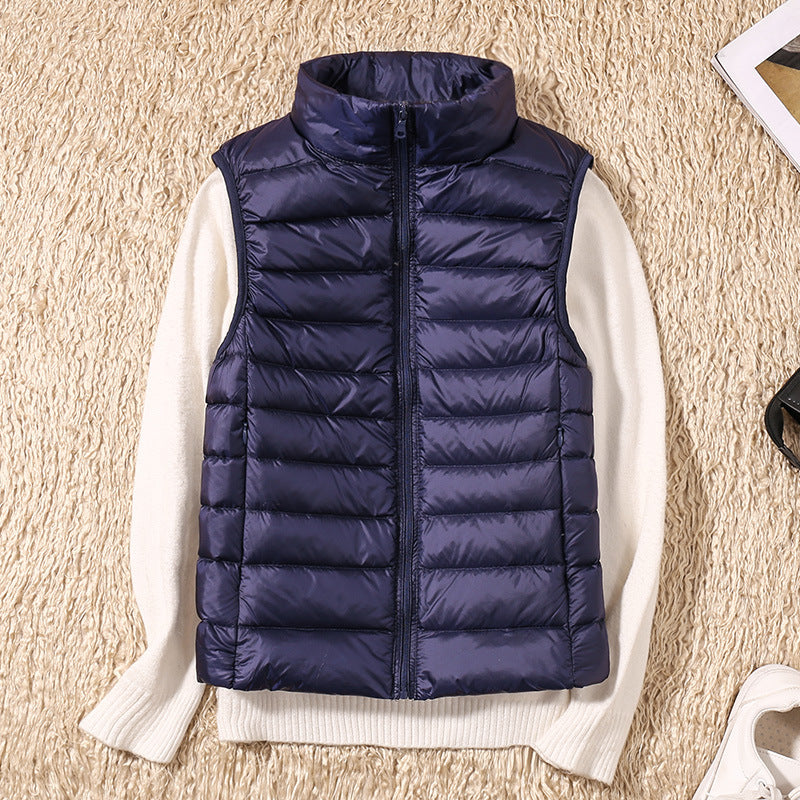 Galora - Stylish Vest Featuring White Duck Feathers