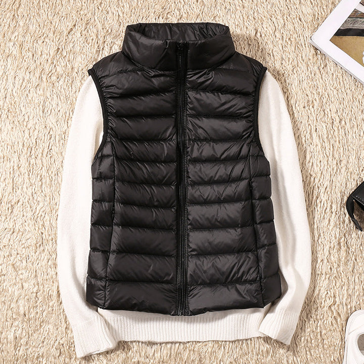 Galora - Stylish Vest Featuring White Duck Feathers