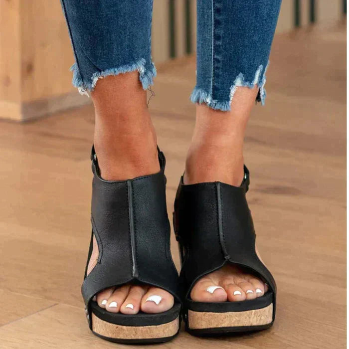 Astrid | Chic and Cozy Wedge Heel Sandals