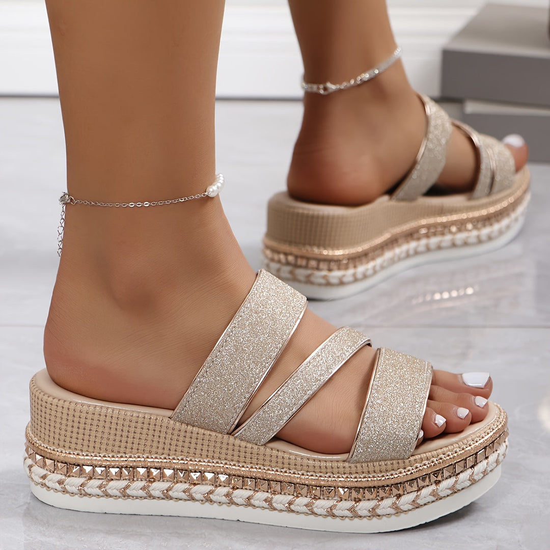 Floella | Cozy Wedge Sandals