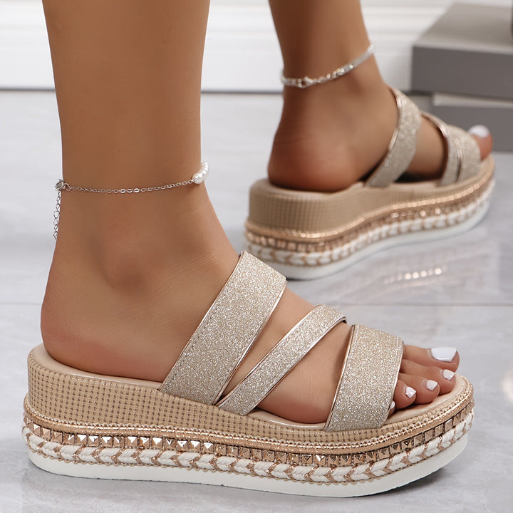 Floella | Cozy Wedge Sandals