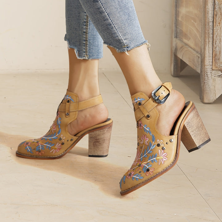 Rosine | Retro Floral Ankle Boots
