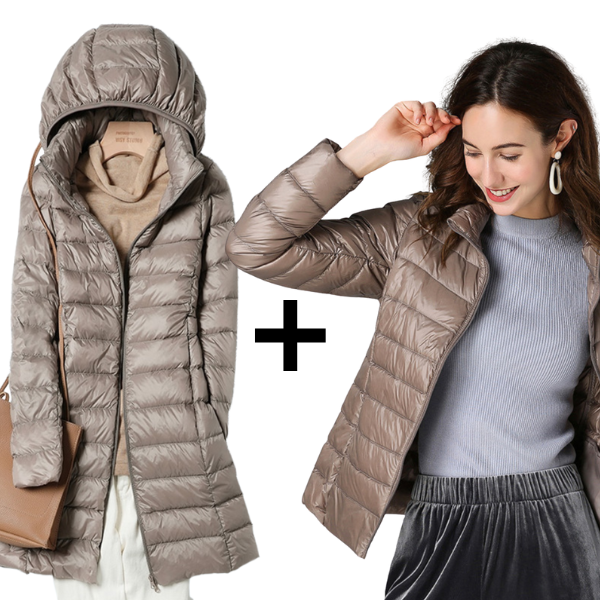 Sky+Aurora - Lightweight Ultralight Jacket & Long Jacket Filled with White Duck Feathers