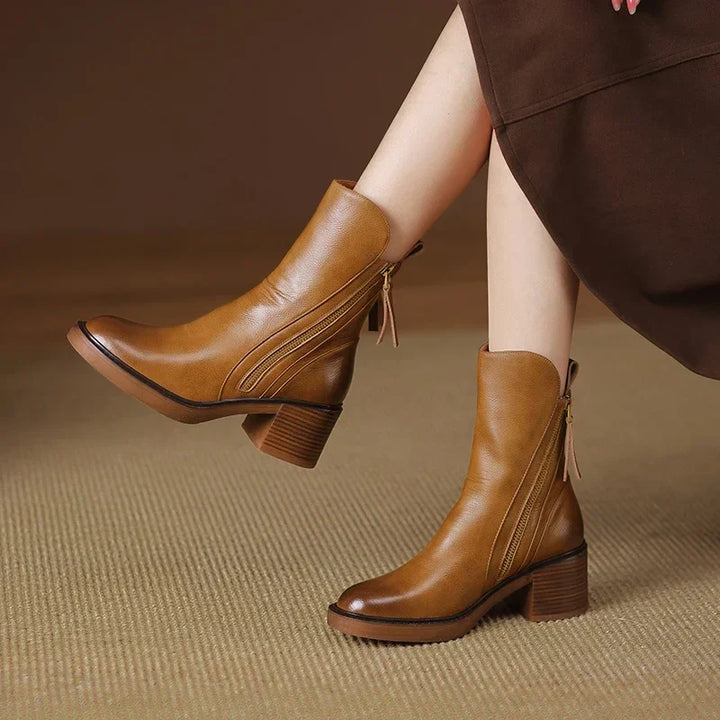 Grazia | Stylish Leather Ankle Boots