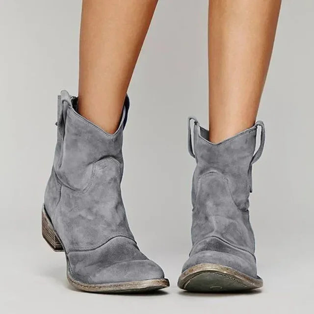 ZINNY | Retro-Inspired Western Ankle Boots
