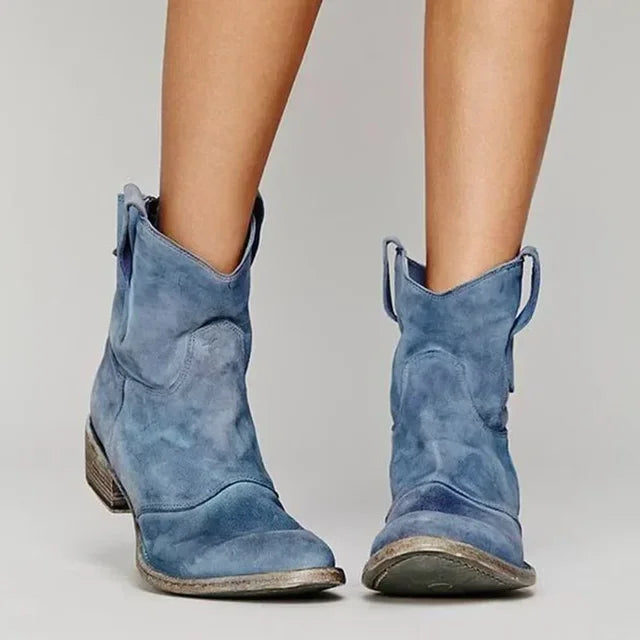 ZINNY | Retro-Inspired Western Ankle Boots
