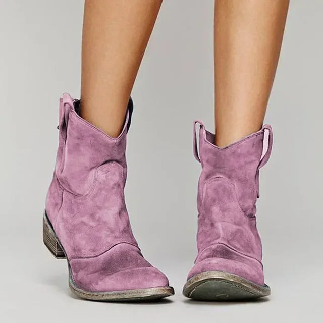 ZINNY | Retro-Inspired Western Ankle Boots