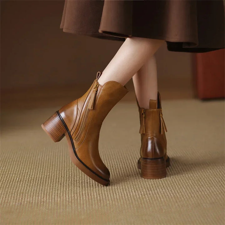 Grazia | Stylish Leather Ankle Boots