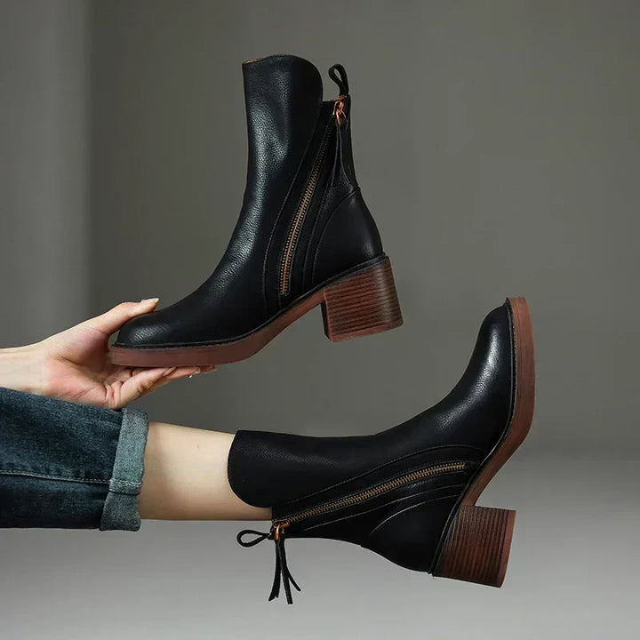 Grazia | Stylish Leather Ankle Boots