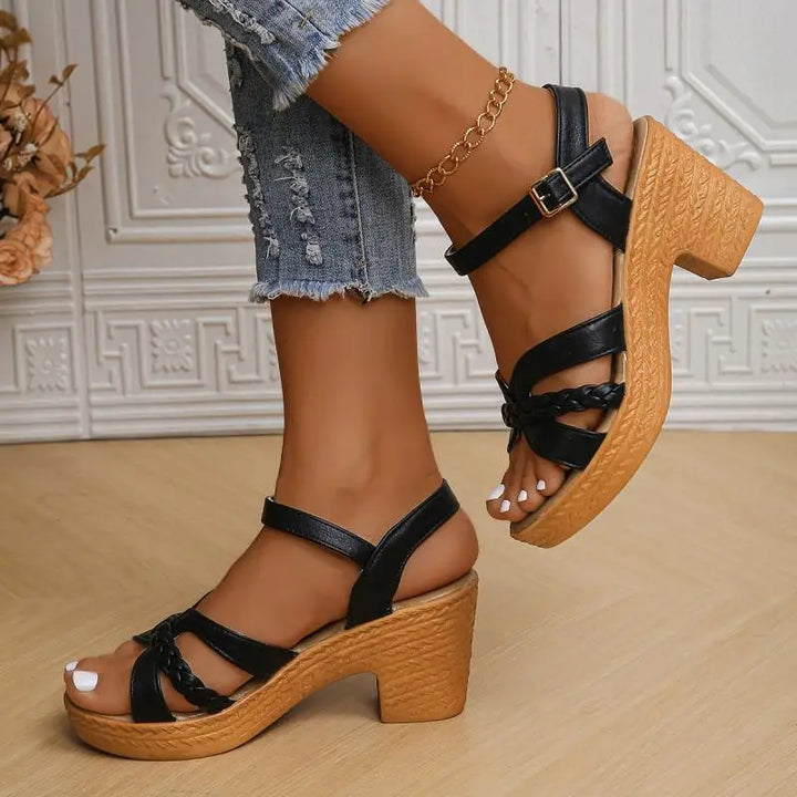 Osleen | Braided High Heel Sandals