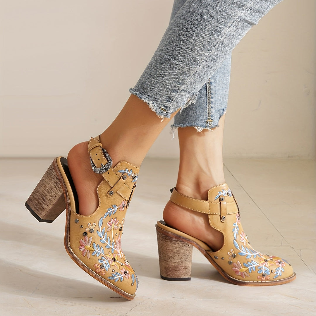 Rosine | Retro Floral Ankle Boots