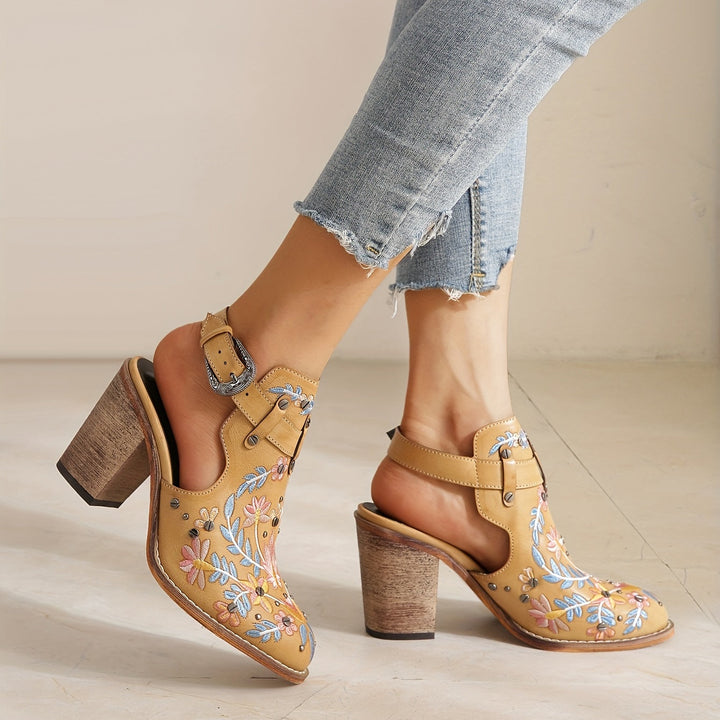 Rosine | Retro Floral Ankle Boots