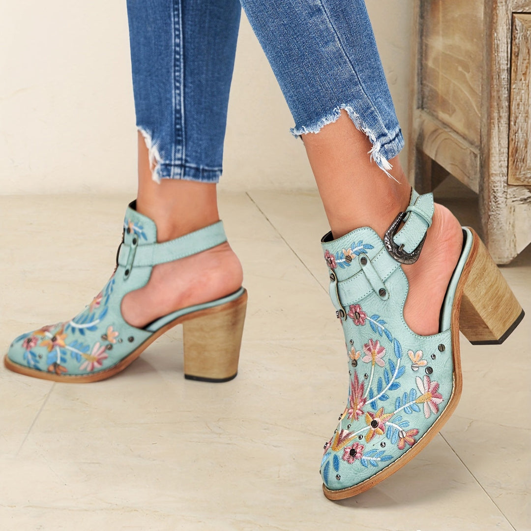 Rosine | Retro Floral Ankle Boots