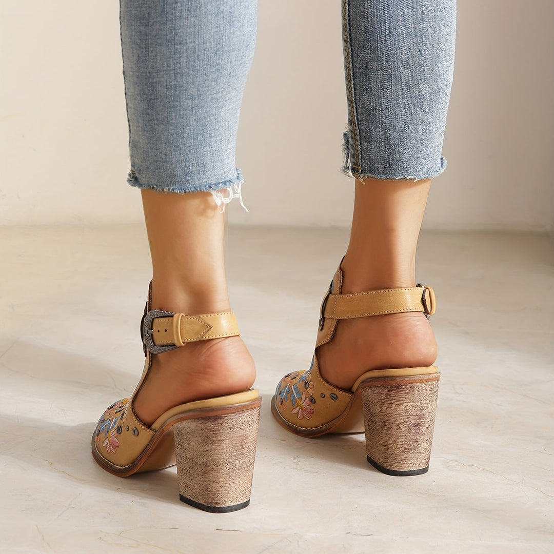 Rosine | Retro Floral Ankle Boots